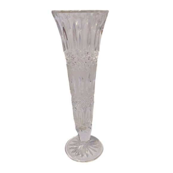 Vintage Other - Vintage Crystal Flower Bud Vase Antique Decor Elegant Retro Tall German Made 8"